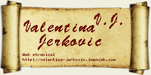 Valentina Jerković vizit kartica